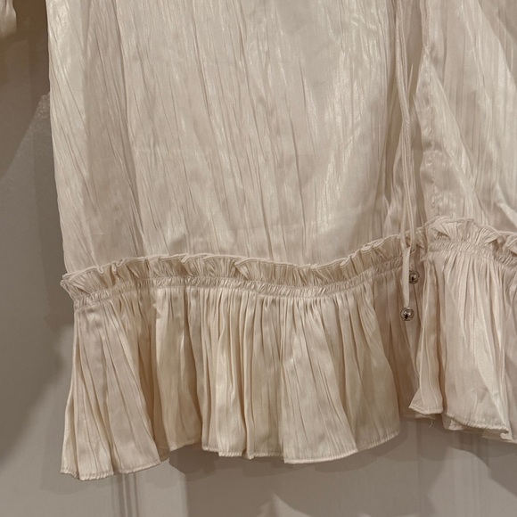 BCBGMaxAzria Cream Ruffled Blouse - Picture 7 of 13